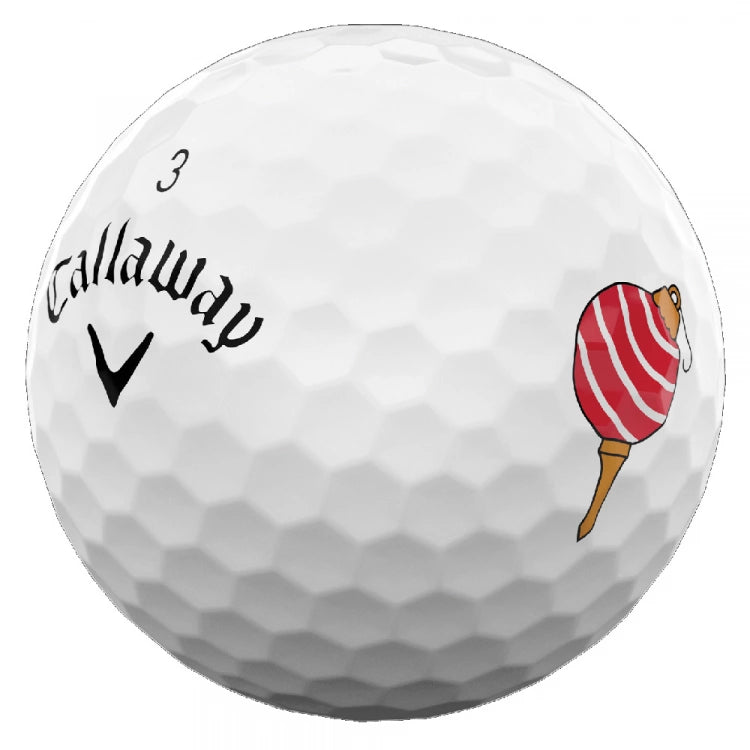 Callaway Supersoft Adventskalender golfball med festligt motiv och logotyp.