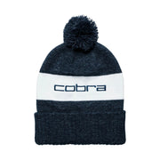 Cobra Pom Beanie featuring two-tone design and pom pom for stylish warmth on the golf course.