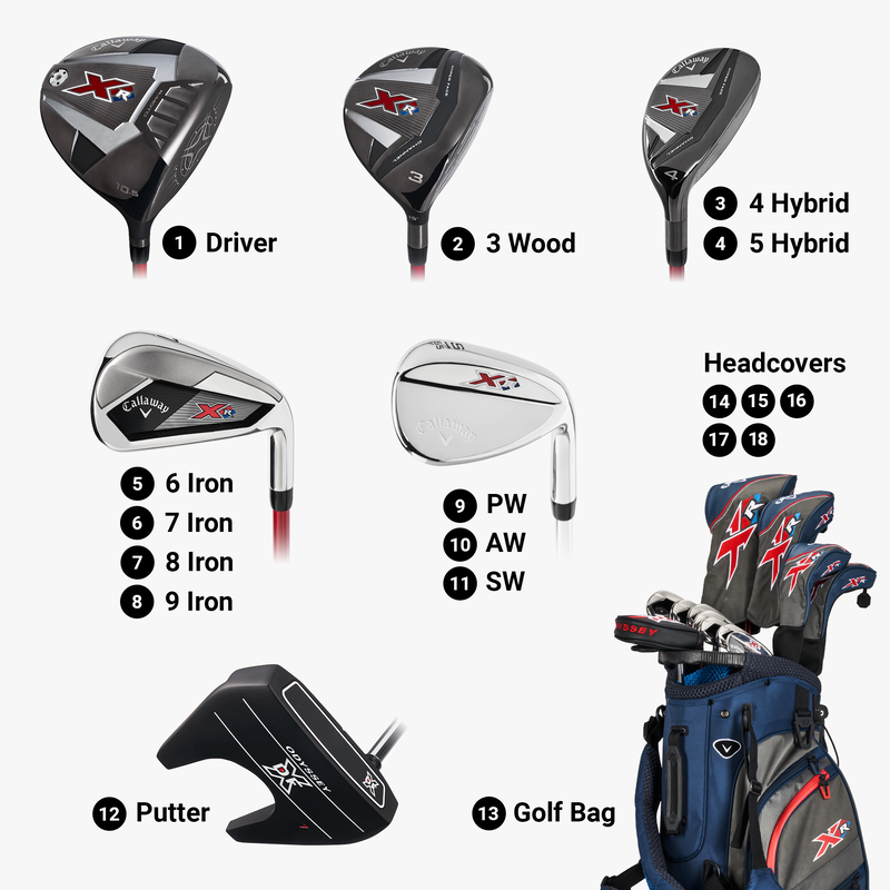 Callaway XR 13-Piece Mens Set Grafitskaft