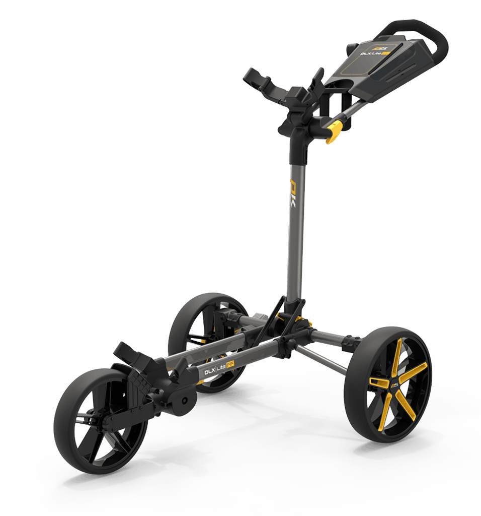 PowaKaddy DLX Lite FF Svart/Gula Detaljer