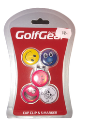 Golf Gear Cap Clip & 5 Marker