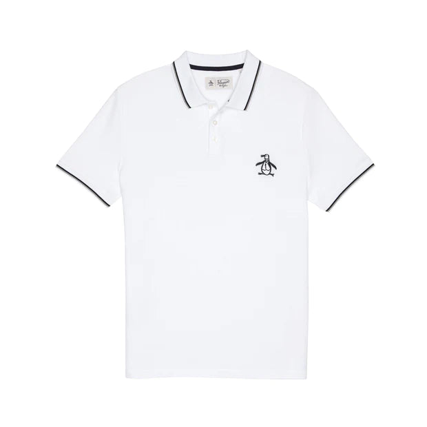 Penguin Golf Mens Heritage Piped SS Polo