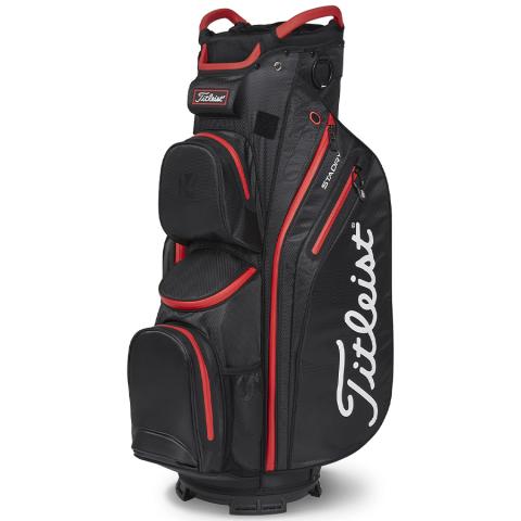 Titleist Cart 14 Stadry Vagnbag Black/Black/Red